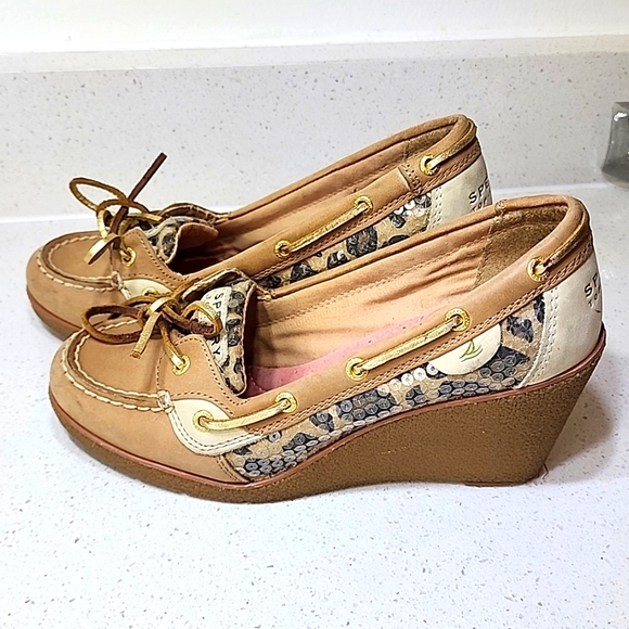 Sperry Top Sider Leather Women's Wedges Size 7 1/2 - Picture 1 of 13